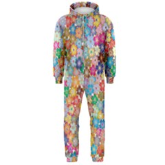 Floral Flowers Hooded Jumpsuit (men) by artworkshop