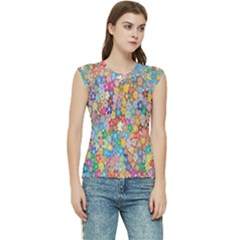 Floral Flowers Women s Raglan Cap Sleeve Tee by artworkshop