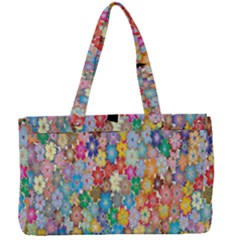 Floral Flowers Canvas Work Bag by artworkshop