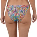 Floral Flowers Band Bikini Bottom View2