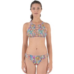 Floral Flowers Perfectly Cut Out Bikini Set by artworkshop