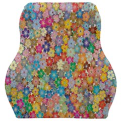 Floral Flowers Car Seat Velour Cushion  by artworkshop