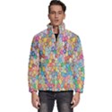 Floral Flowers Men s Puffer Bubble Jacket Coat View1