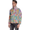 Floral Flowers Men s Puffer Bubble Jacket Coat View2