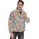 Floral Flowers Men s Puffer Bubble Jacket Coat View3