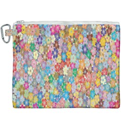 Floral Flowers Canvas Cosmetic Bag (xxxl) by artworkshop