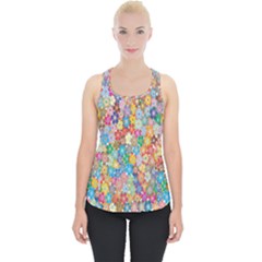 Floral Flowers Piece Up Tank Top by artworkshop