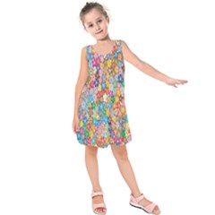 Floral Flowers Kids  Sleeveless Dress