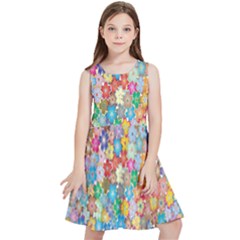 Floral Flowers Kids  Skater Dress