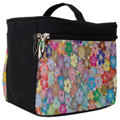 Floral Flowers Make Up Travel Bag (big) by artworkshop