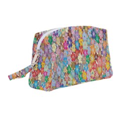 Floral Flowers Wristlet Pouch Bag (medium) by artworkshop