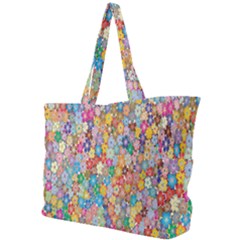 Floral Flowers Simple Shoulder Bag by artworkshop