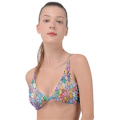 Floral Flowers Knot Up Bikini Top by artworkshop