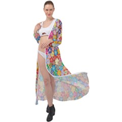 Floral Flowers Maxi Chiffon Beach Wrap