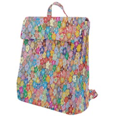 Floral Flowers Flap Top Backpack by artworkshop