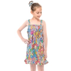 Floral Flowers Kids  Overall Dress by artworkshop