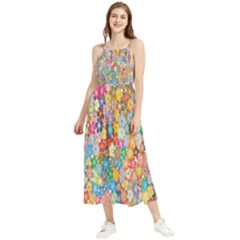 Floral Flowers Boho Sleeveless Summer Dress