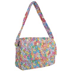 Floral Flowers Courier Bag by artworkshop