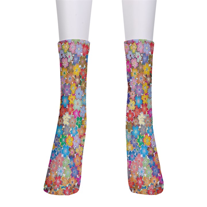 Floral Flowers Crew Socks