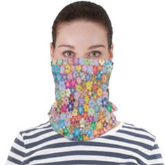 Floral Flowers Face Seamless Bandana (adult)