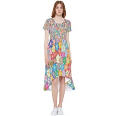 Floral Flowers High Low Boho Dress