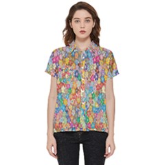 Floral Flowers Short Sleeve Pocket Shirt