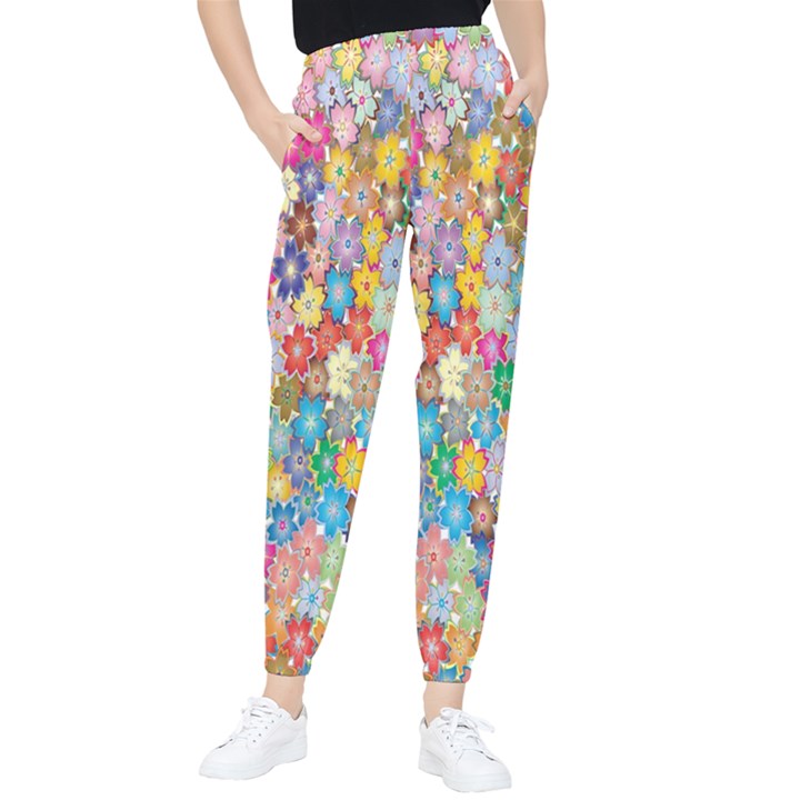 Floral Flowers Tapered Pants