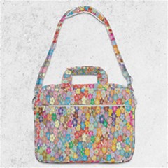 Floral Flowers Macbook Pro Shoulder Laptop Bag  by artworkshop