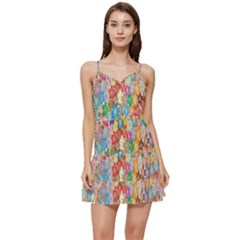 Floral Flowers Short Frill Dress