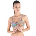 Floral Flowers Tie Up Cut Bikini Top View1