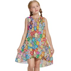 Floral Flowers Kids  Frill Swing Dress