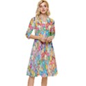 Floral Flowers Classy Knee Length Dress View1