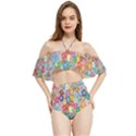 Floral Flowers Halter Flowy Bikini Set  View1