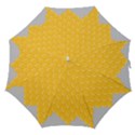 Hexagons Yellow Honeycomb Hive Bee Hive Pattern Straight Umbrellas View1