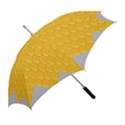 Hexagons Yellow Honeycomb Hive Bee Hive Pattern Straight Umbrellas View2