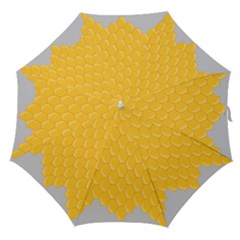 Hexagons Yellow Honeycomb Hive Bee Hive Pattern Straight Umbrellas by artworkshop