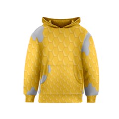 Hexagons Yellow Honeycomb Hive Bee Hive Pattern Kids  Pullover Hoodie by artworkshop