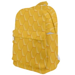 Hexagons Yellow Honeycomb Hive Bee Hive Pattern Classic Backpack by artworkshop