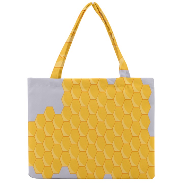 Hexagons Yellow Honeycomb Hive Bee Hive Pattern Mini Tote Bag