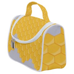 Hexagons Yellow Honeycomb Hive Bee Hive Pattern Satchel Handbag by artworkshop