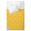 Hexagons Yellow Honeycomb Hive Bee Hive Pattern Duvet Cover Double Side (Single Size) View2