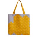 Hexagons Yellow Honeycomb Hive Bee Hive Pattern Zipper Grocery Tote Bag View1