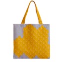 Hexagons Yellow Honeycomb Hive Bee Hive Pattern Zipper Grocery Tote Bag View2