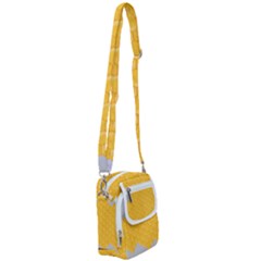 Hexagons Yellow Honeycomb Hive Bee Hive Pattern Shoulder Strap Belt Bag by artworkshop