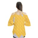 Hexagons Yellow Honeycomb Hive Bee Hive Pattern Flutter Sleeve Tee  View2