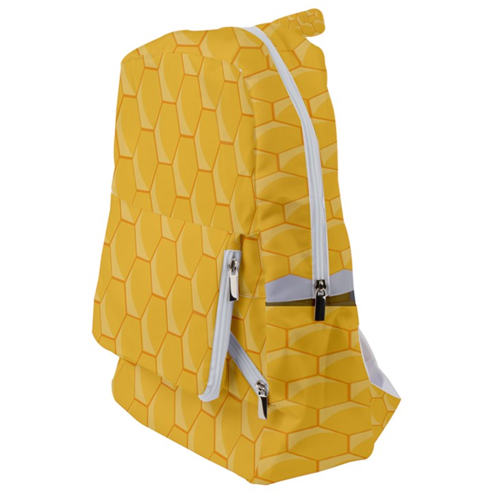 Hexagons Yellow Honeycomb Hive Bee Hive Pattern Travelers  Backpack