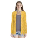 Hexagons Yellow Honeycomb Hive Bee Hive Pattern Drape Collar Cardigan View1