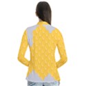 Hexagons Yellow Honeycomb Hive Bee Hive Pattern Drape Collar Cardigan View2