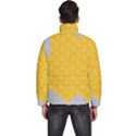 Hexagons Yellow Honeycomb Hive Bee Hive Pattern Men s Puffer Bubble Jacket Coat View4