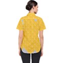 Hexagons Yellow Honeycomb Hive Bee Hive Pattern Women s Short Sleeve Shirt View2